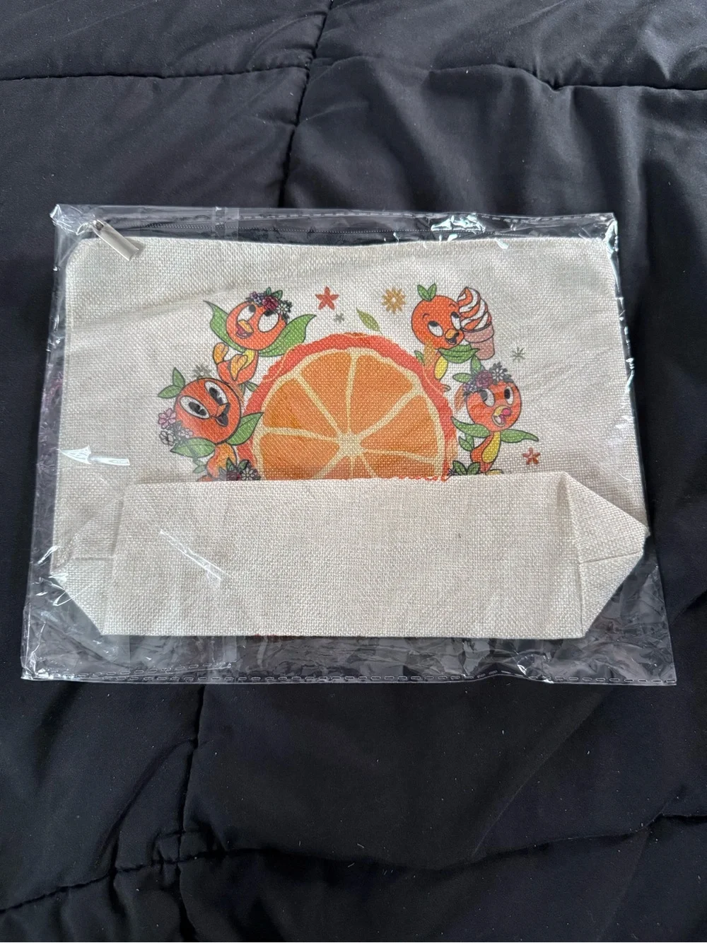 Orange Bird Makeup Bag